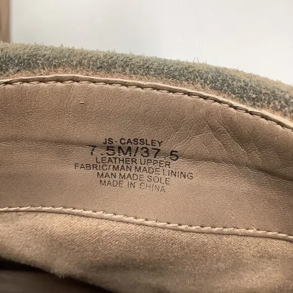 Jessica Simpson Cassley Womens 7.5 Beige Suede Ankle Boots Booties Side Zip Heel - Picture 8 of 16